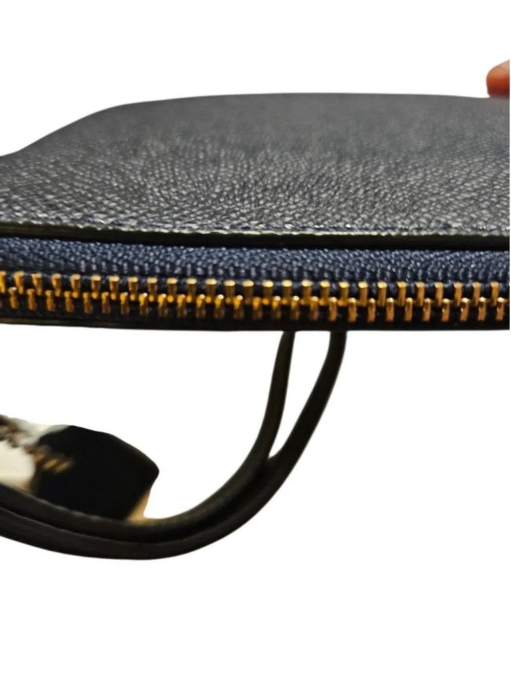 Coach Navy Blue Leather Wristlet One Size